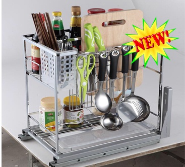 Giá để gia vị, dao thớt inox cao cấp Luxury LX.300 【Best Sale】