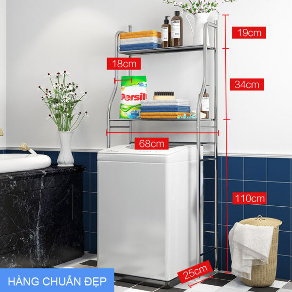Kệ để đồ trên máy giặt 3 tầng Inox cao cấp ✓ Hót