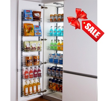 Tủ đồ khô cánh mở nan tròn 6  tầng TK02.450 inox cao cấp Eurogold 【Tốp #1 Bán Chạy】